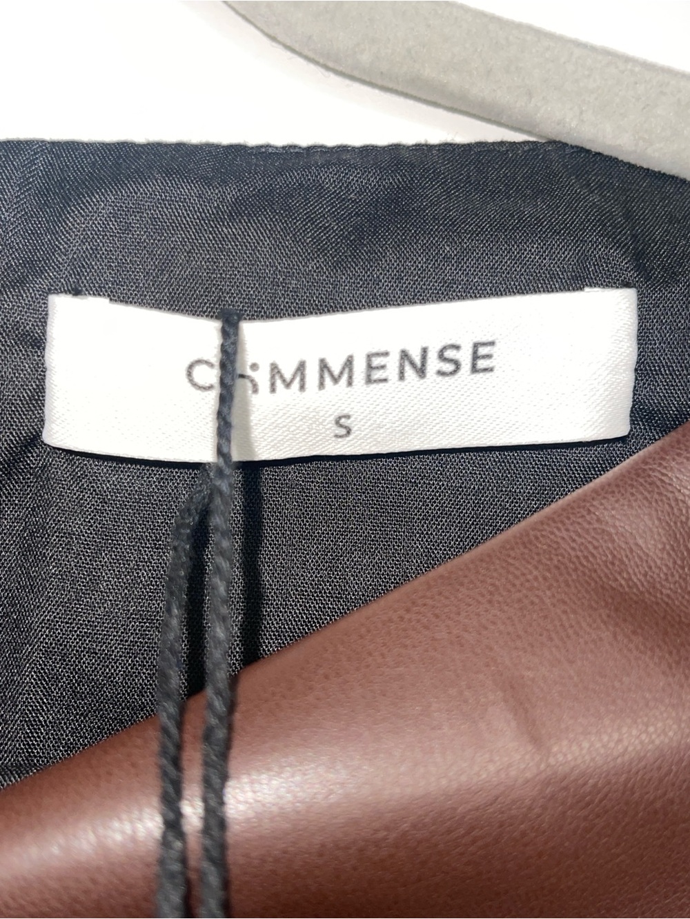 Faux Leather Sleeveless Sheath Dress in Dark Brown (Small) - Picture 6 of 6
